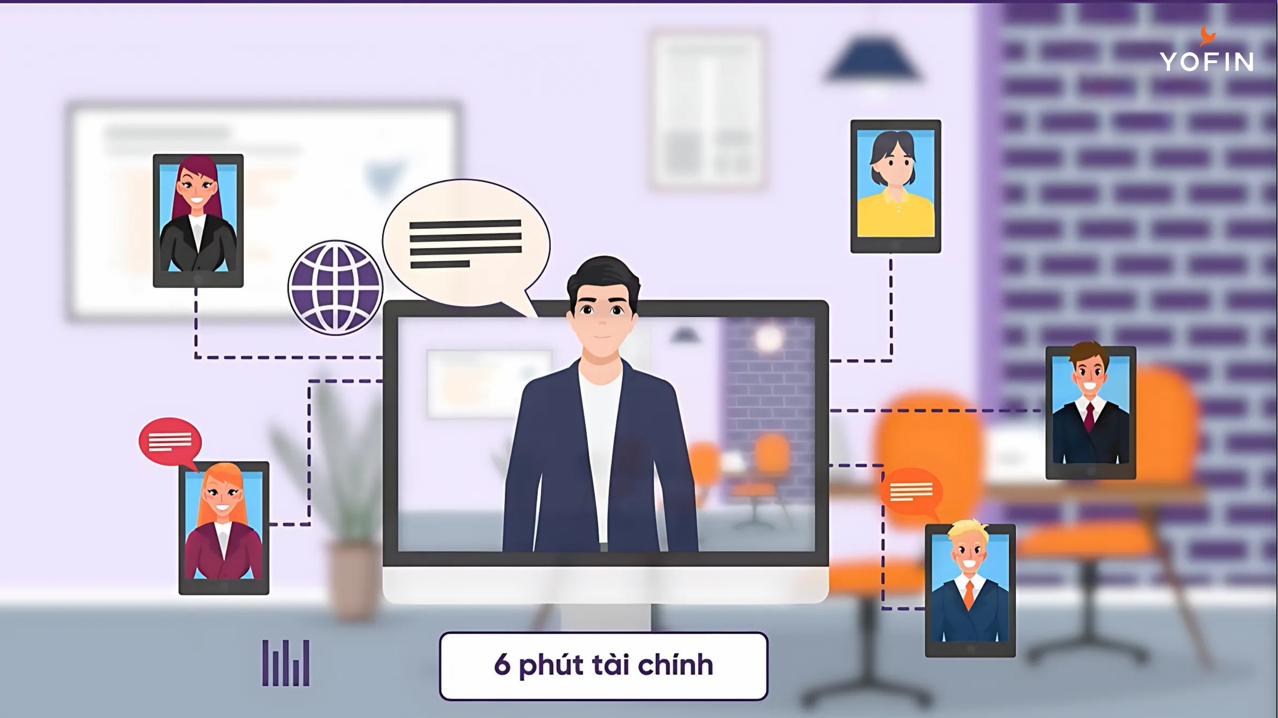 Khóa học 6 phút tài chính được thiết kế dạng animation sinh động