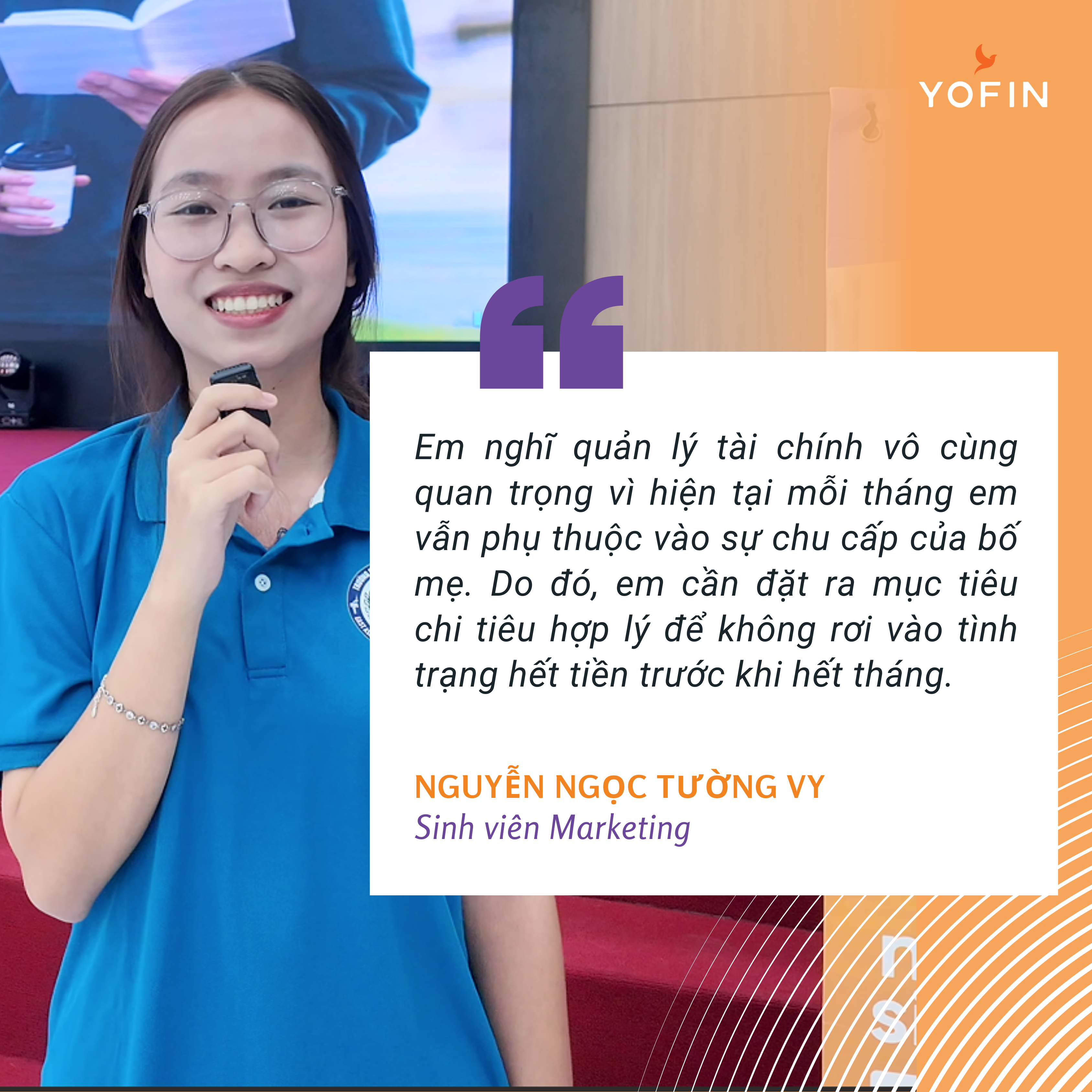 Bạn Tường Vy chia sẻ về tầm quan tọng của quản lý tài chính